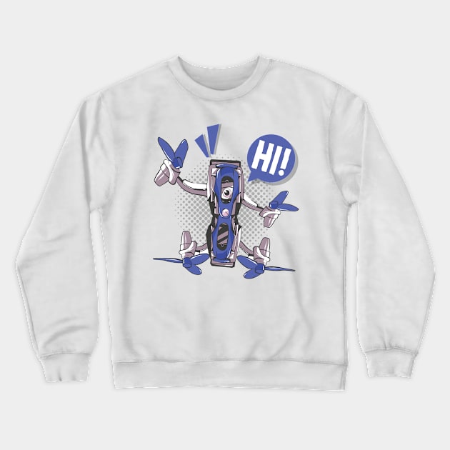 funny robot Crewneck Sweatshirt by PowerShopDesign